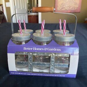 Mason Caddy Galvanized & Glass